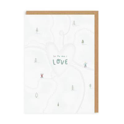 Ohh Deer Skaters One I Love Christmas Card