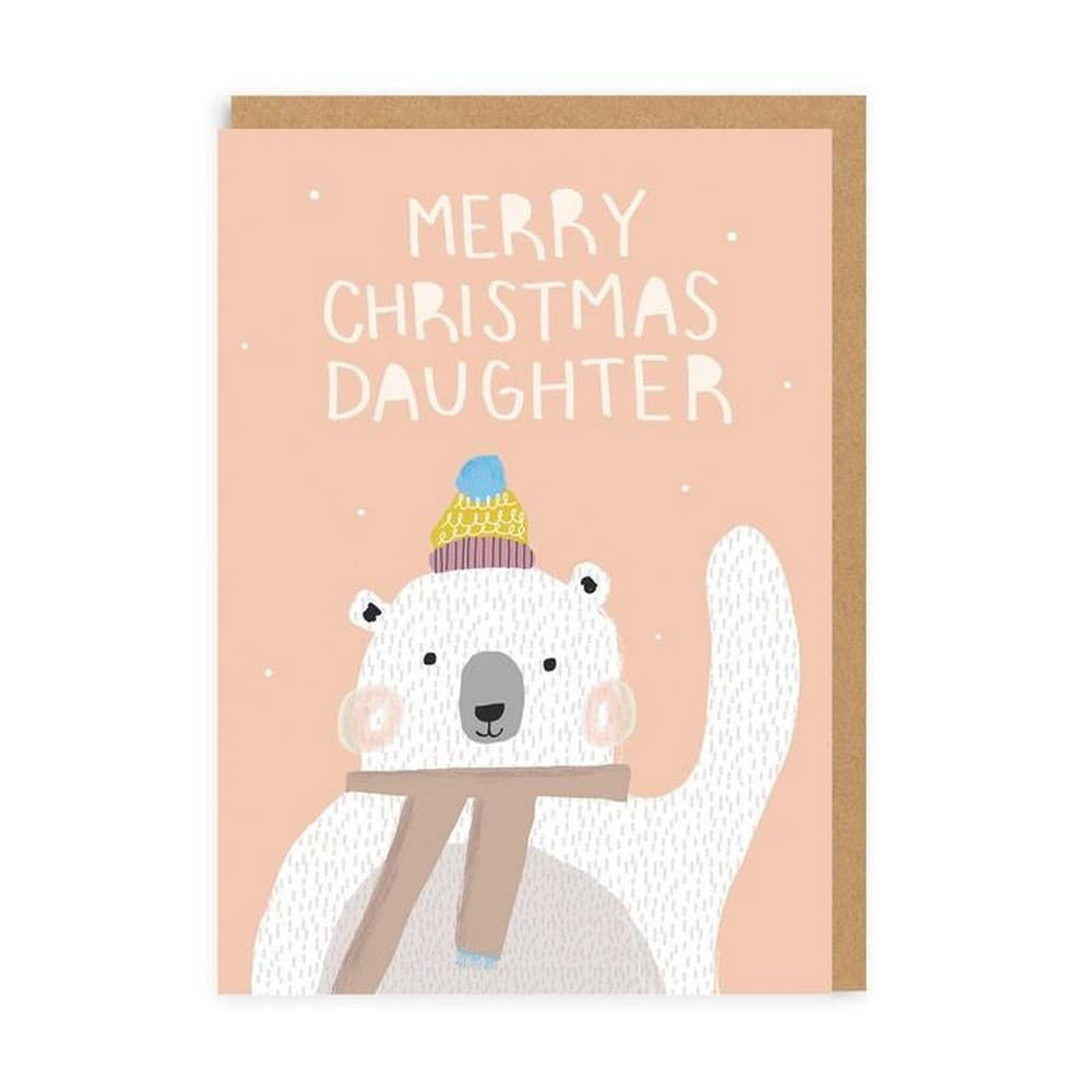 Ohh Deer Merry Christmas Daughter Polar Bear Card