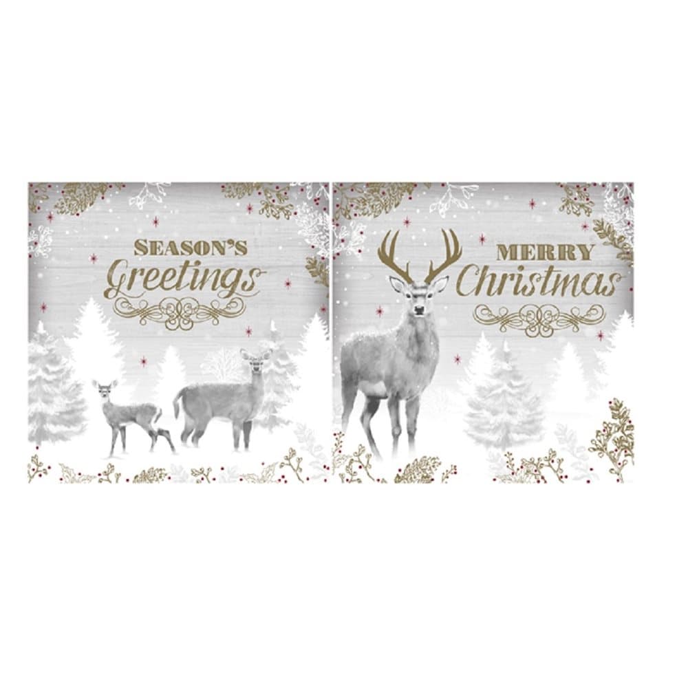 Eurowrap Christmas Deer Acetate Cards (Box With 24 Packs Of 12 Greetings Cards)