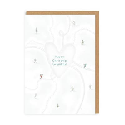 Ohh Deer Love Heart Grandma Christmas Card
