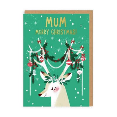 Ohh Deer Festlig gevärmamma julkort