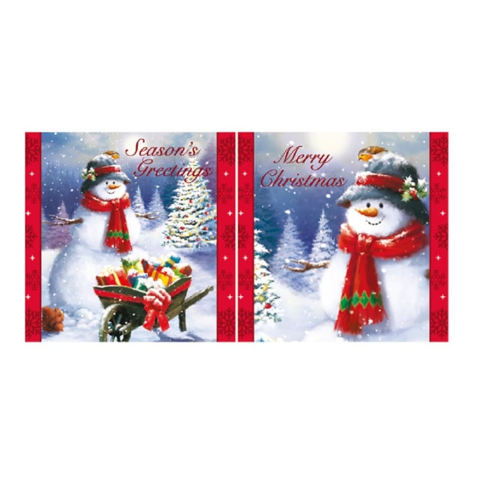 Eurowrap Christmas Snowman Acetate Cards (Box With 24 Packs Of 12 Greetings Cards)
