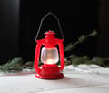 Miniatyrbild 2 av 5: Lykta Röd LED med handtag. Batteridrivet