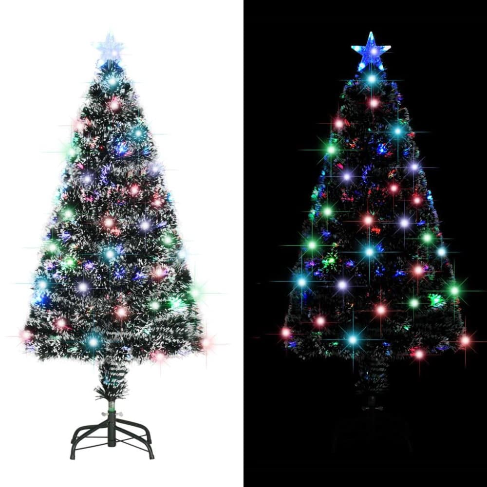 vidaXL Kunstig juletre med stativ/LED 120 cm 135 grener