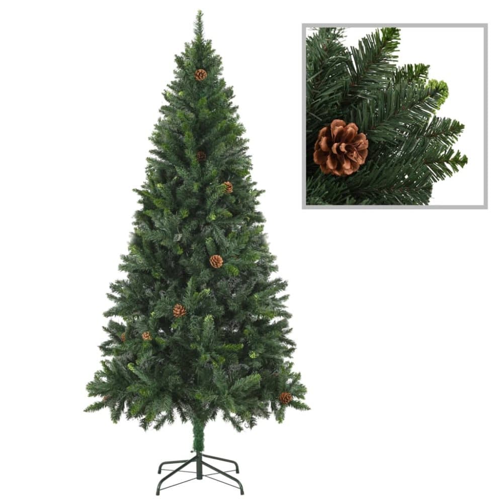 Vidaxl Kunstigt Juletrae Med Grankogler 180 Cm Gron Cdon
