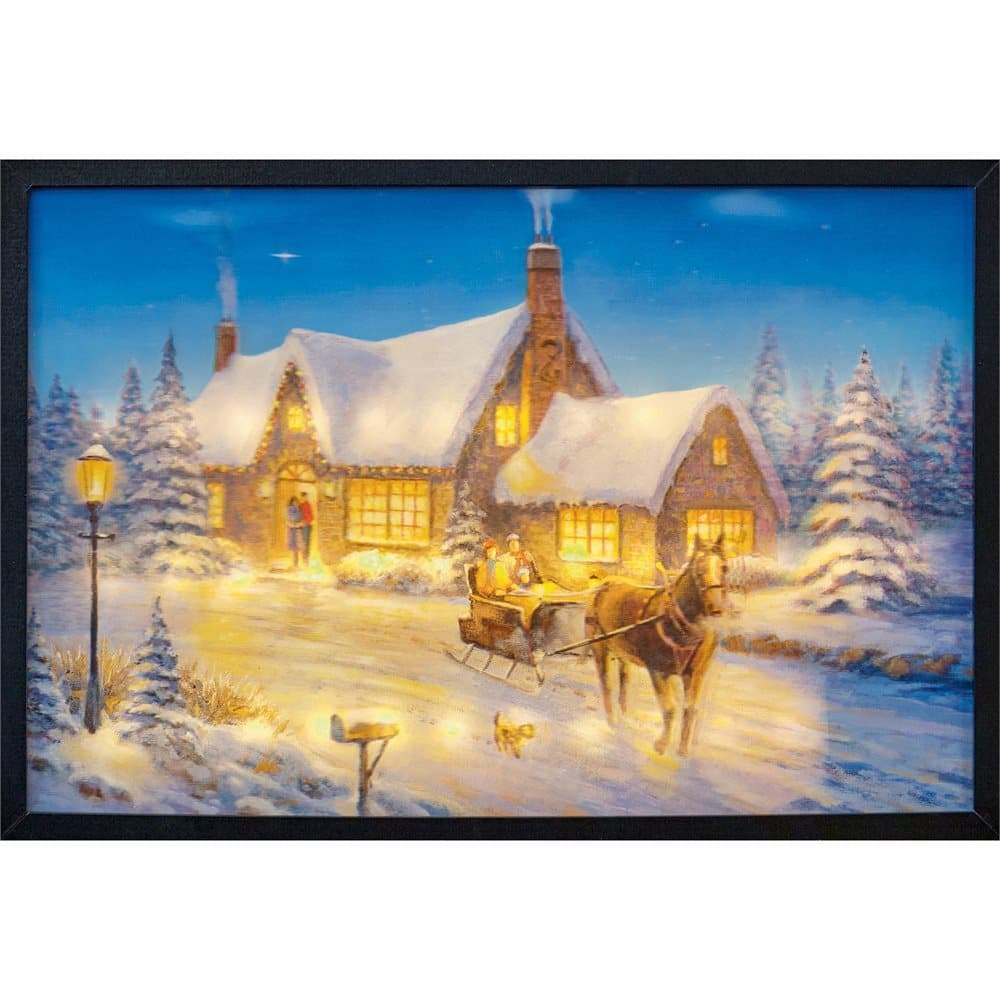 Christmas Shop 3D Lit Horse Lenticular Picture