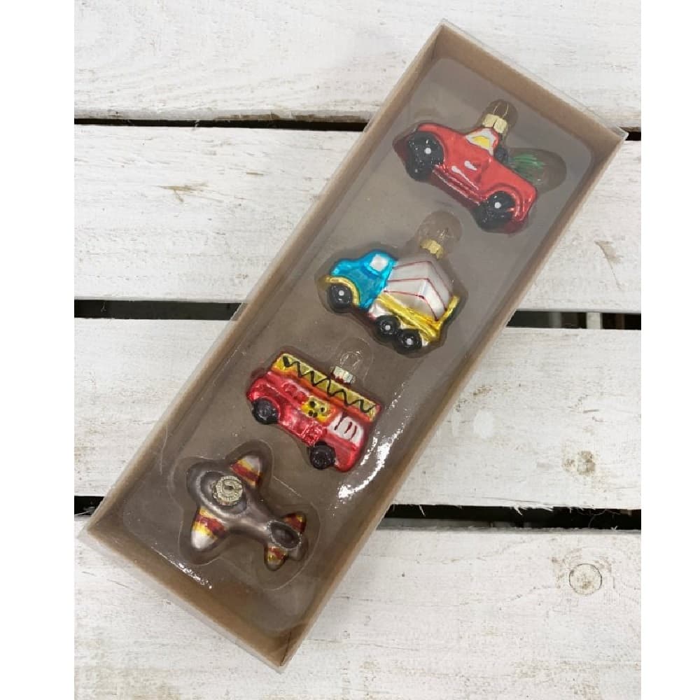 Vintage Style Transport Decorations (Set Of 4)