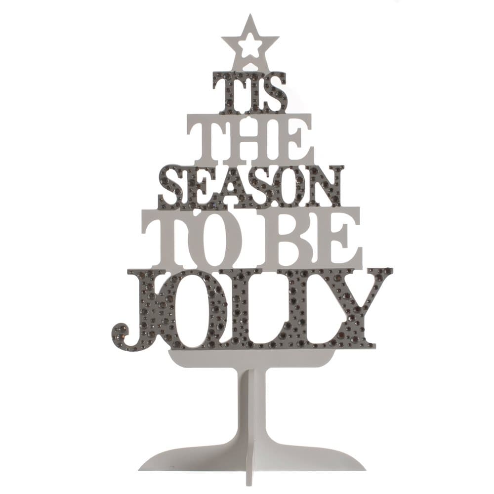 Christmas Shop Wooden Text Tree Decoration