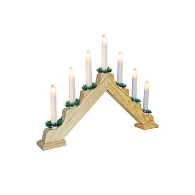 Christmas Workshop Pine Wooden Candle Bridge