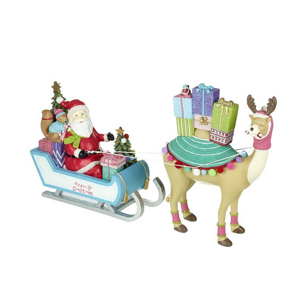 Camel With Santa In His Sleigh Ornament