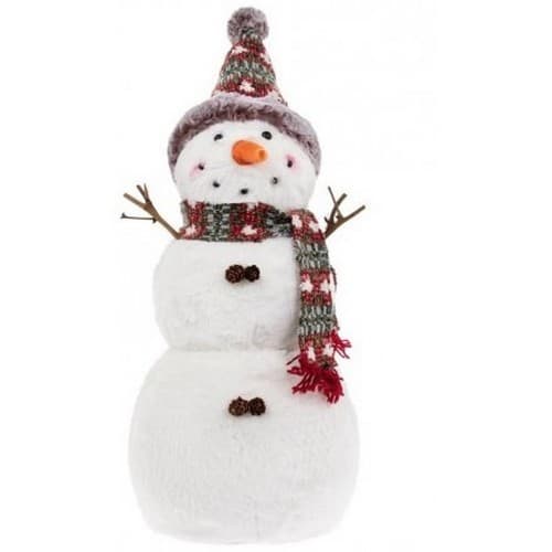 Plush Standing Snowman