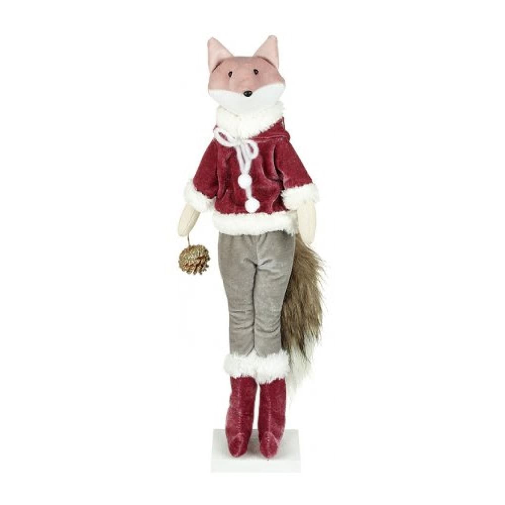 Christmas Standing Fox With Acorn Decoration