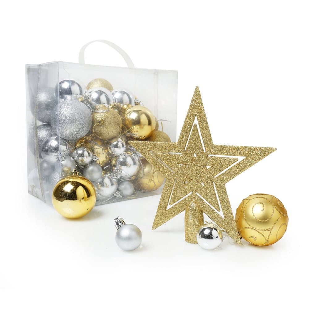 Christmas Shop Assorted 50 Piece Christmas Tree Decoration Pack