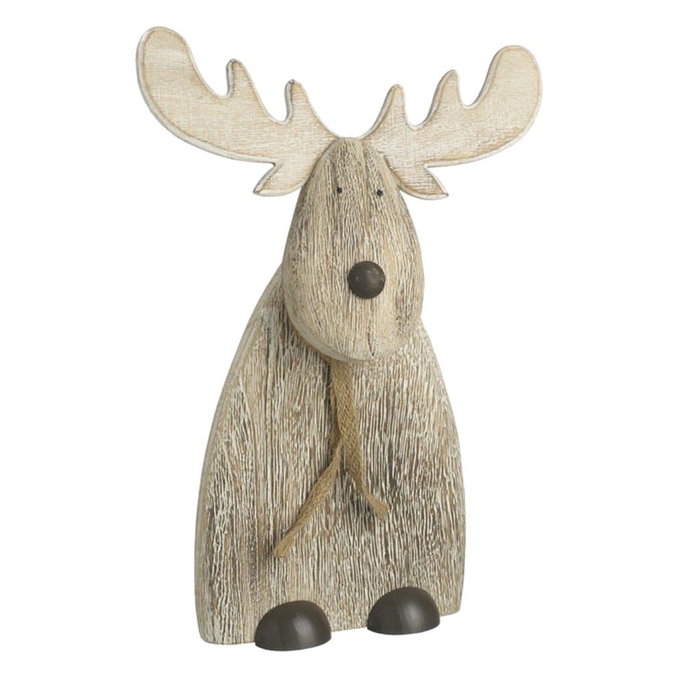 Standing Flat Carved Reindeer Decoration