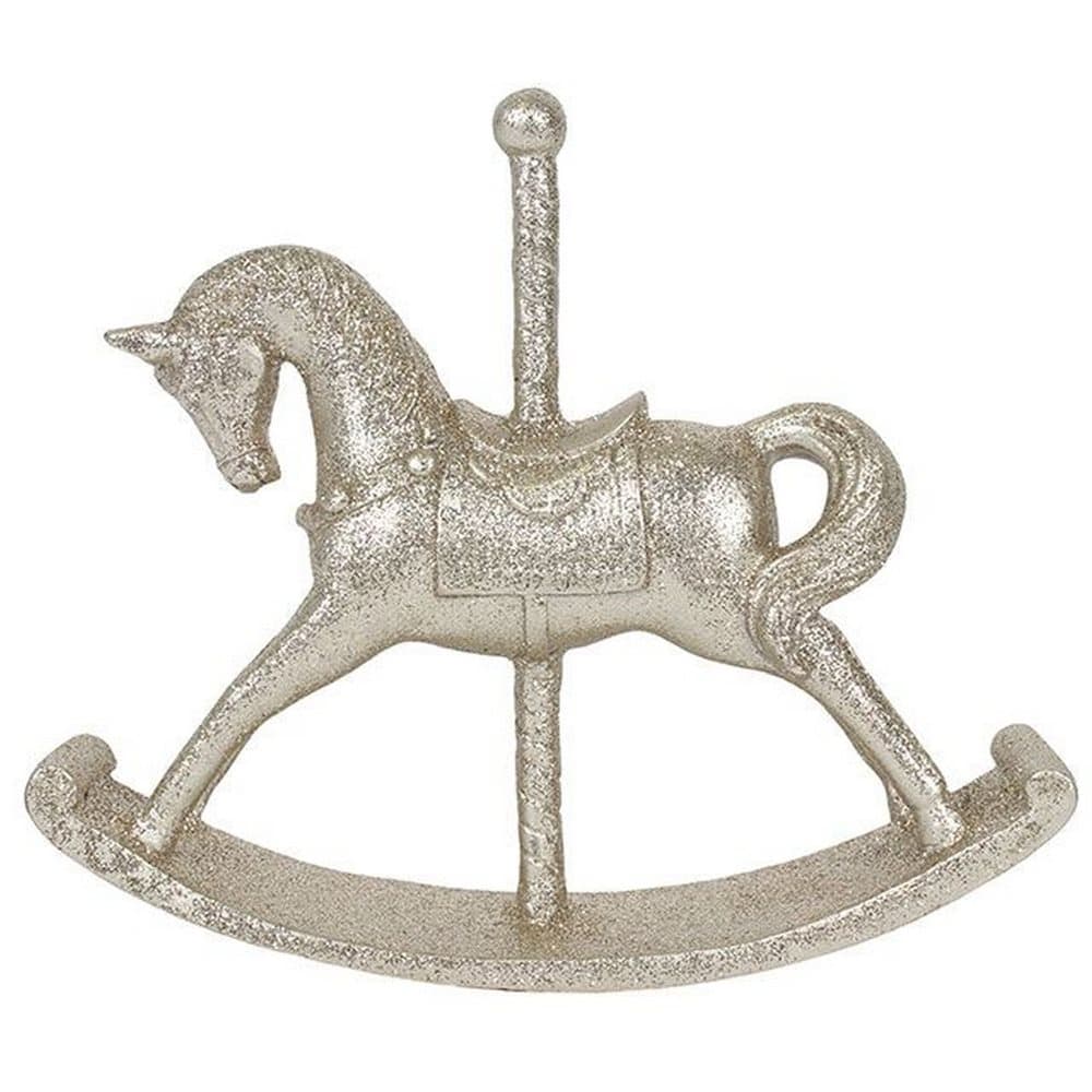 Something Different Stor Champagne Rocking Horse Christmas Ornament