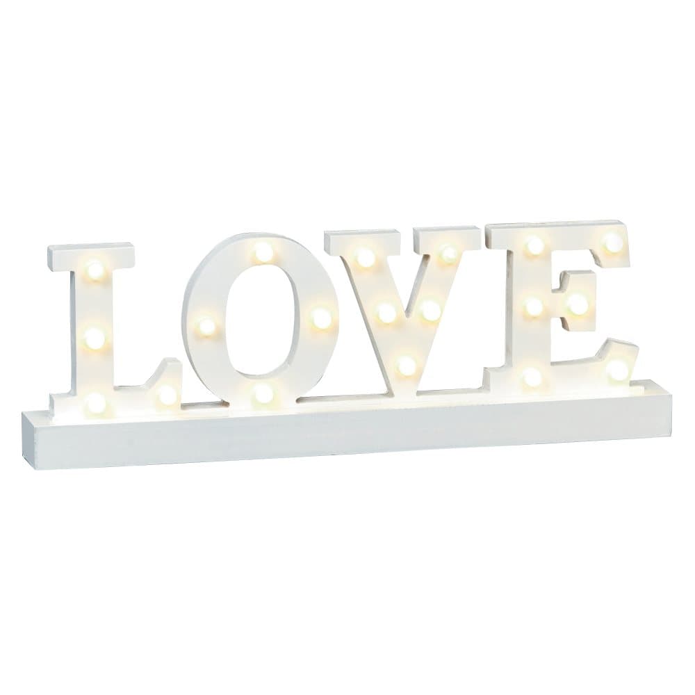 Christmas Shop Wooden Home/Love Lit Sign