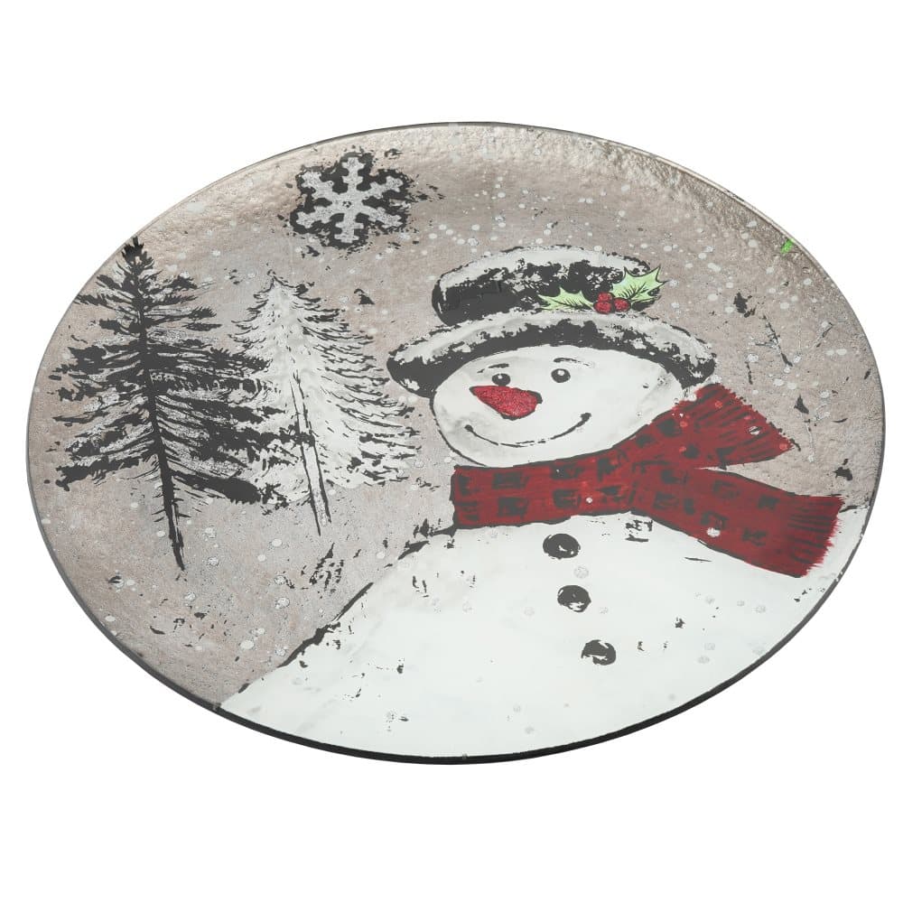 CGB Giftware Christmas Snowman Round Plate