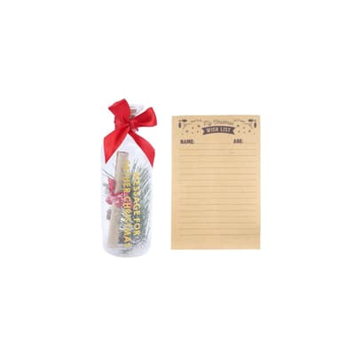 CGB Giftware Joy To The World Christmas Wish List In A Bottle