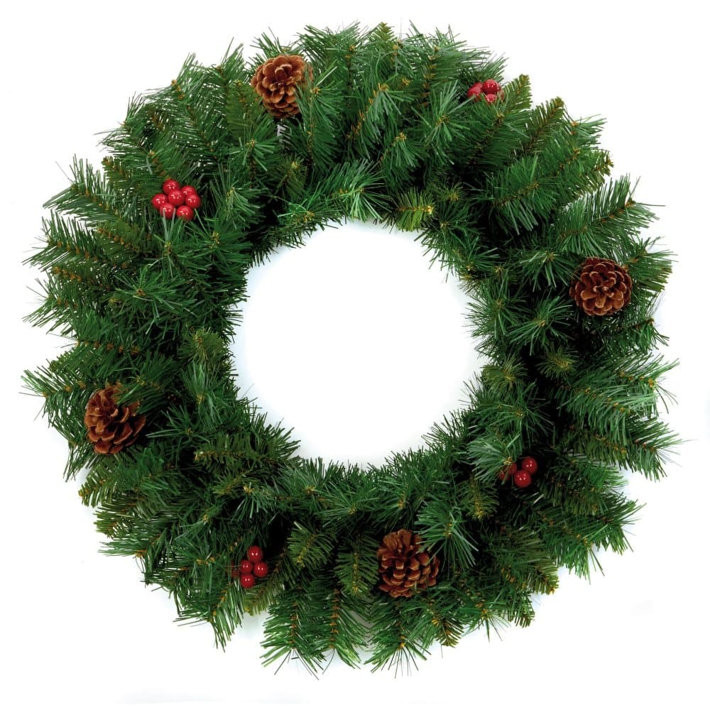 Christmas Shop Traditional Plastic Door Wreath