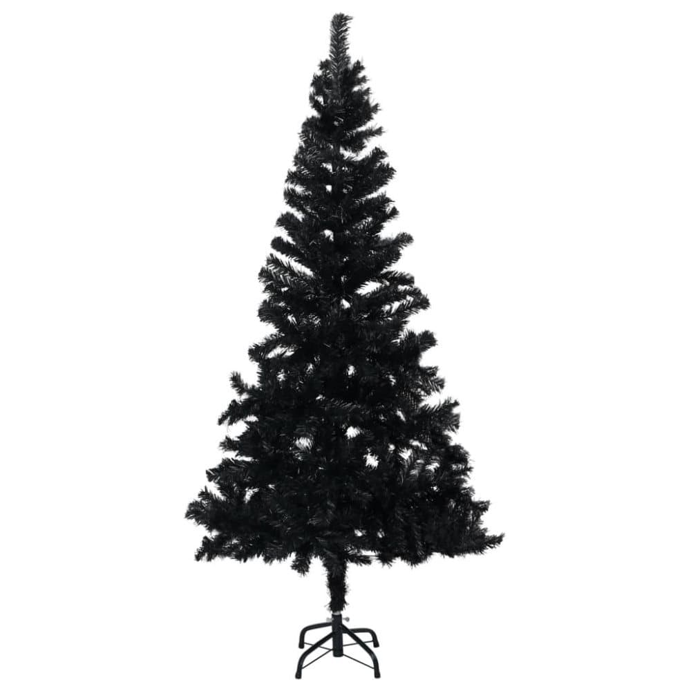 vidaXL Tekojoulukuusi jalustalla musta 150 cm PVC