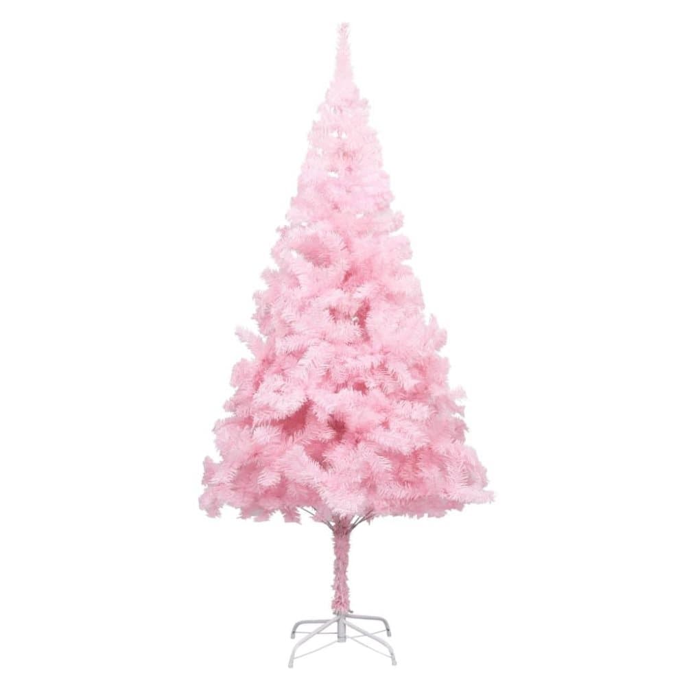 vidaXL Kunstig juletre med stativ rosa 180 cm PVC