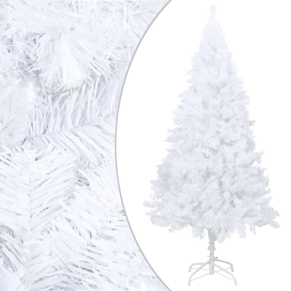 vidaXL kunstigt juletræ med tykke grene 210 cm PVC hvid