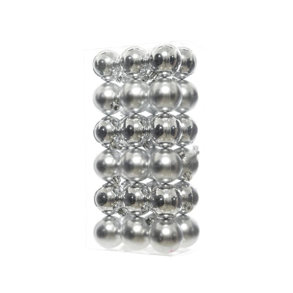 Kaemingk Shiny/Matt Shatterproof Baubles (Pack of 36)