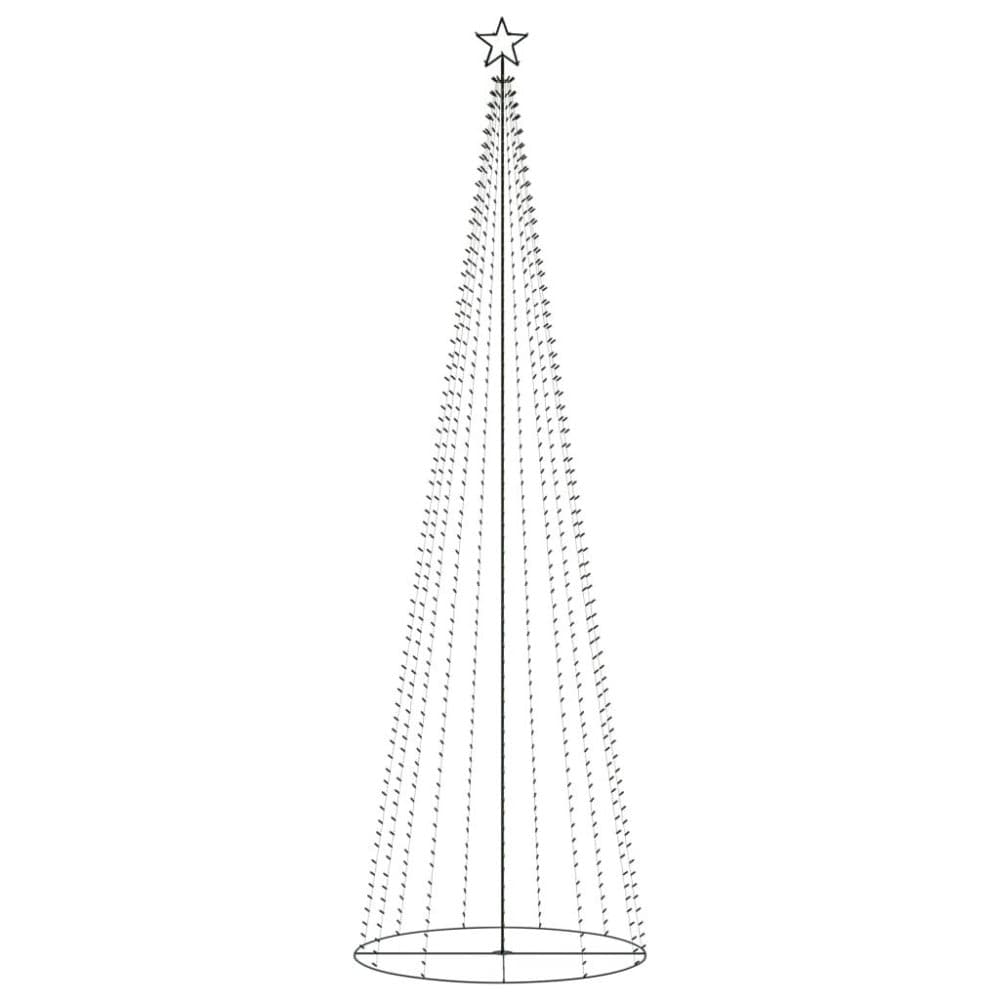vidaXL kegleformet juletræ 752 LED'er 160x500 cm farverig