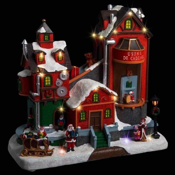 Joulukylä Atelier du Pere Noël Valoisa, animoitu ja musikaali