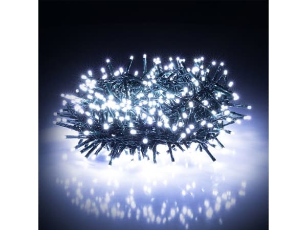 Retlux RETLUX Christmas tree lights - RXL 288 vánocní retez 600LED, hedgehog, length 11m + prívod 5m, 230V, 50Hz, color studená white