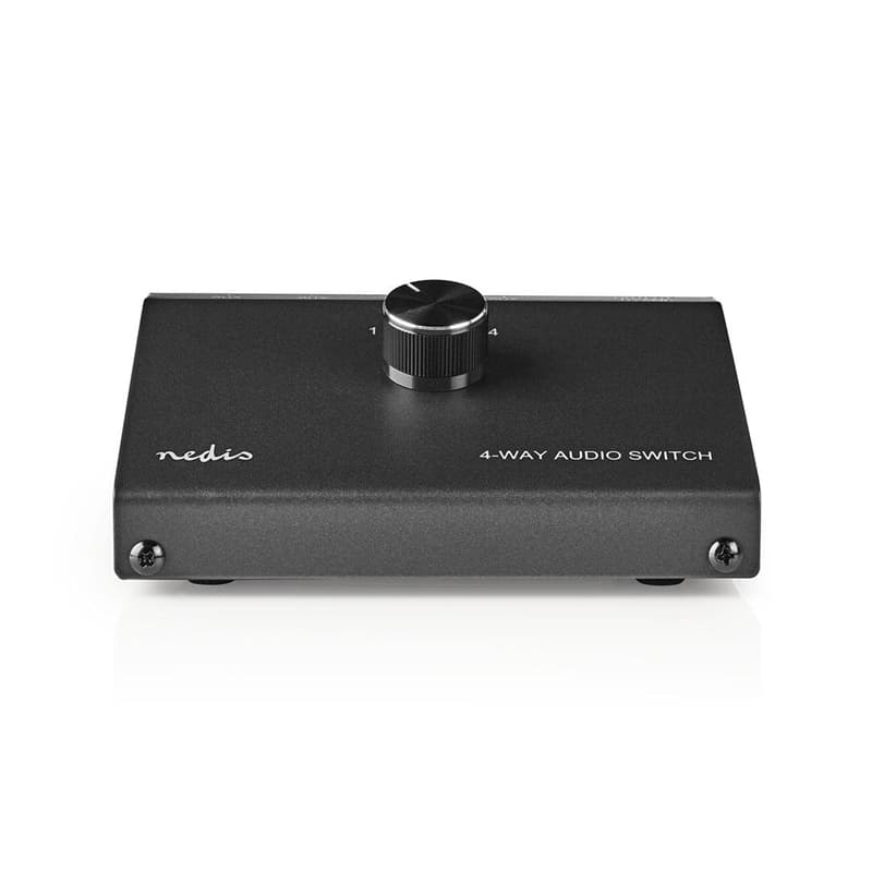 Nedis Analog audioswitch | 3.5 mm hona + 3x (2x RCA hona) – 2x RCA hona | svart