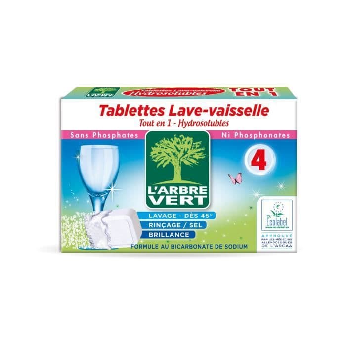 L'ARBRE VERT Allt-i-ett diskmaskin tabletter - 4 x 73 g