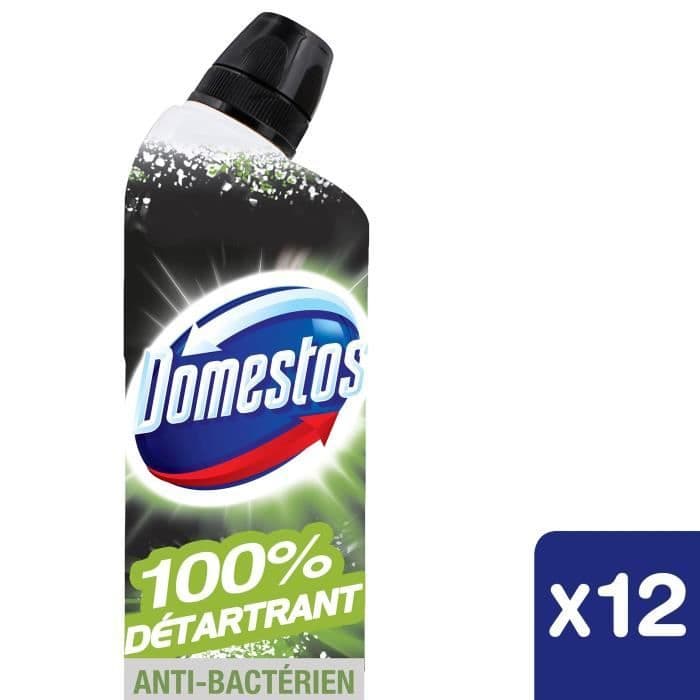 DOMESTOS WC-rengøringsgel 100% afkalkning - 12x 750 ml