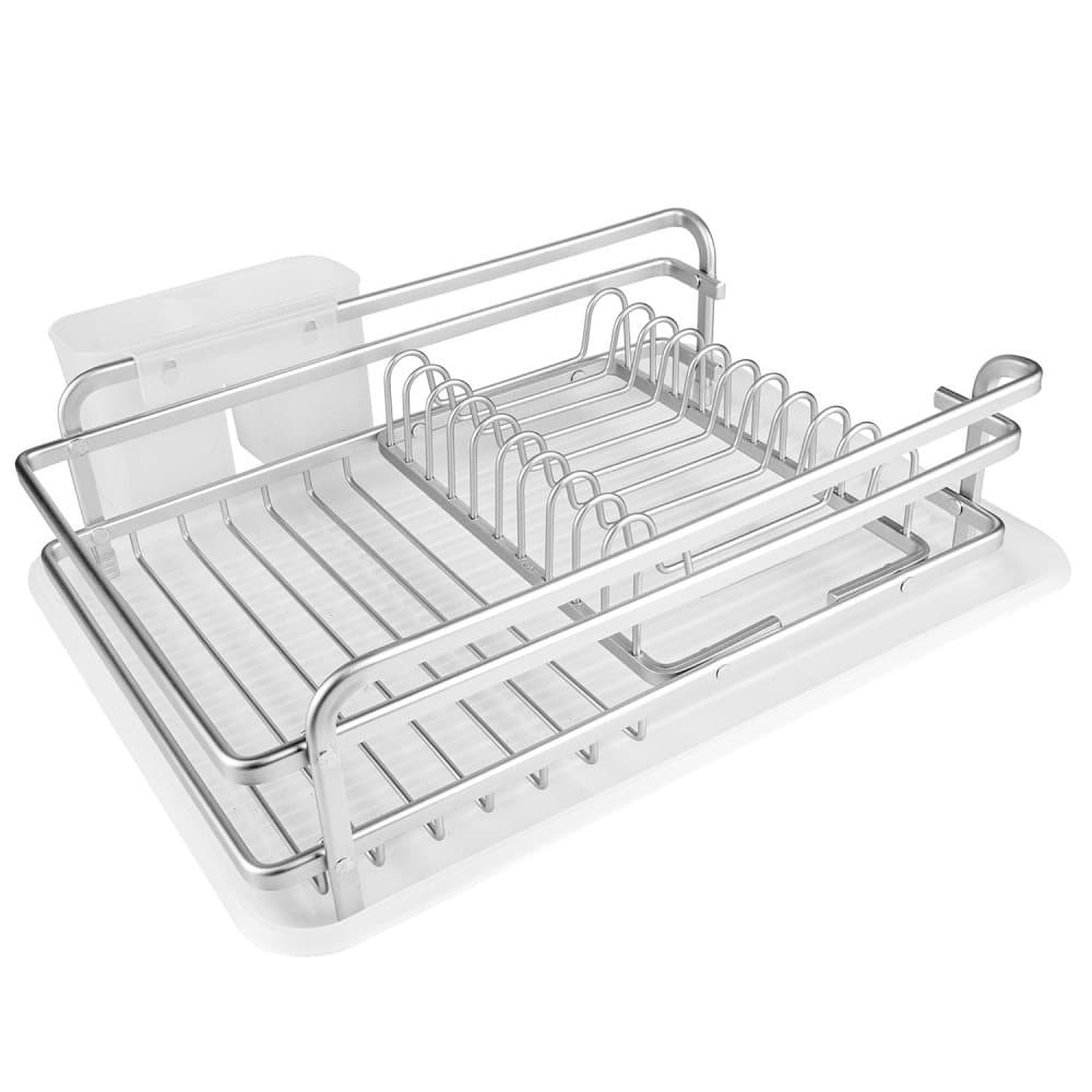 Opvaskestativ i Aluminium med Bestikholder