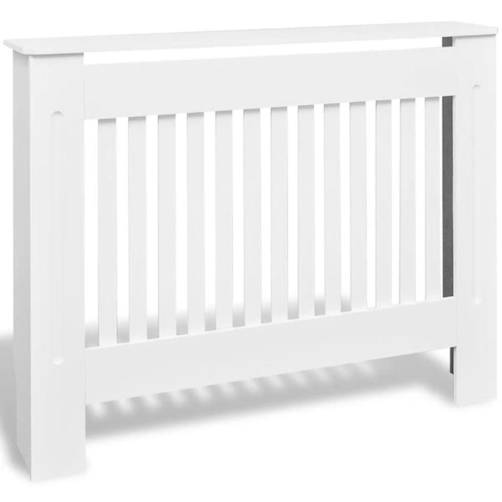 vidaXL radiatorskjuler i MDF 112 cm hvid