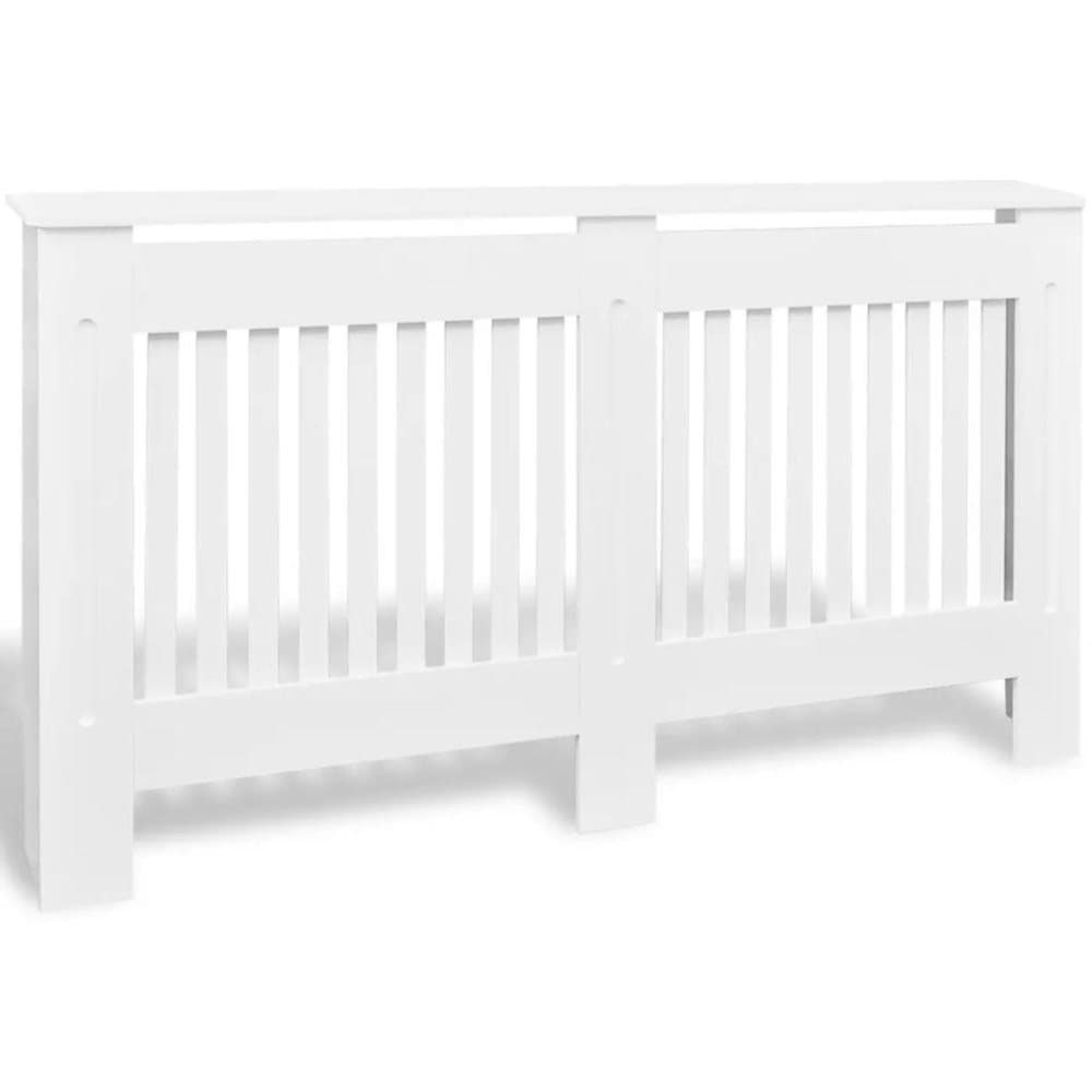 vidaXL radiatorskjuler i MDF 152 cm hvid
