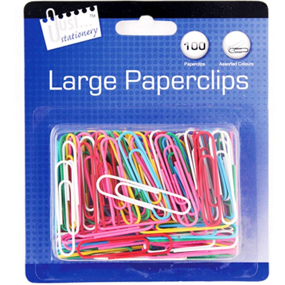 Just Stationery 100 stora pappersklipp