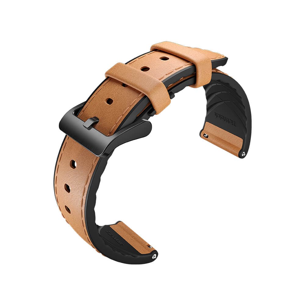 Mobvoi TicWatch Pro Grey brown Hybrid leather strap