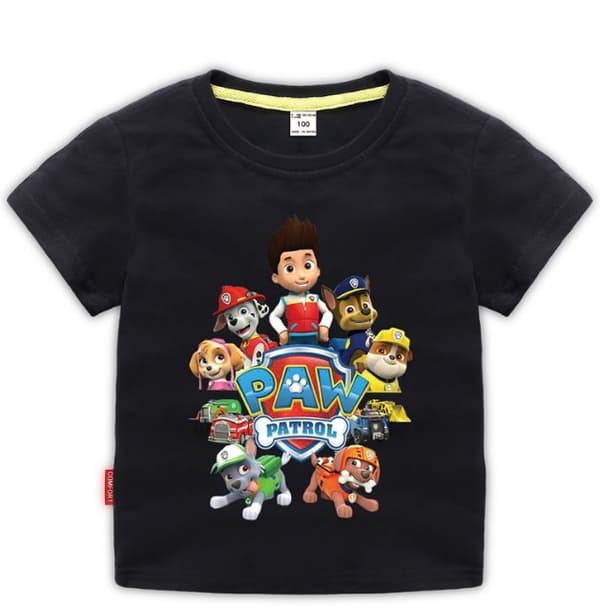 T-SHIRT PAW PATROL-Kort ärm T-shirt Svart 110