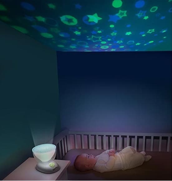BABYMOOV - Flerfärgad Nattlampa med Naturljud