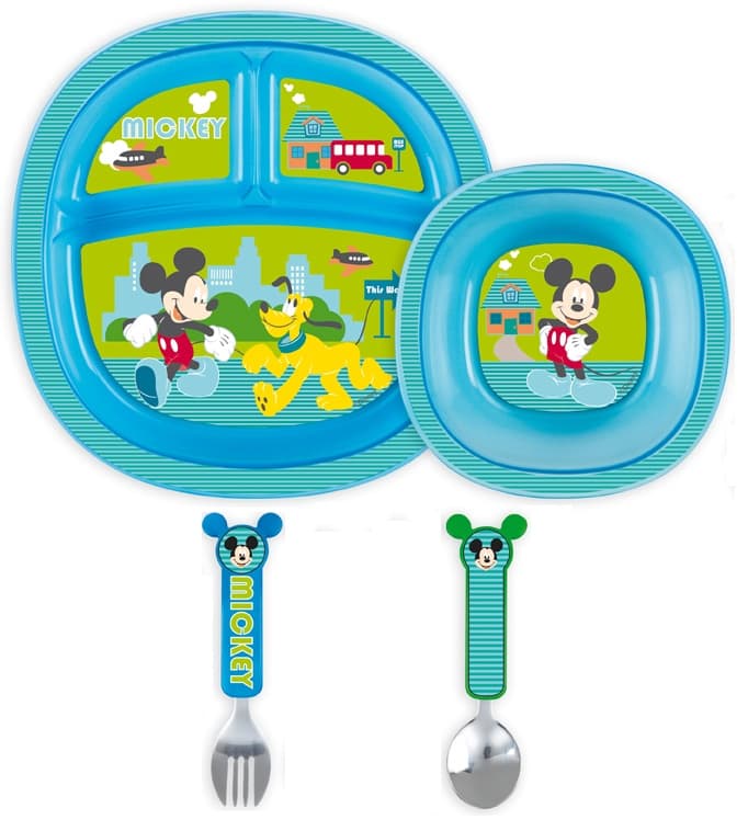 Disney - Musse Pigg 4 Delar Servis set för småbarn - BPA FRI