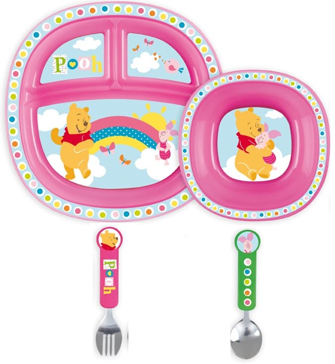 Disney - Nalle Puh 4 Delar Servis set för småbarn - BPA FRI
