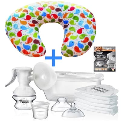 TOMMEE TIPPEE - Bröstpump och CUDDLES - Amningskudde