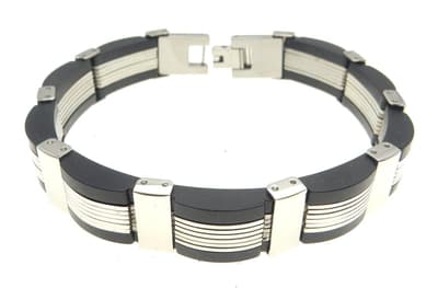 Herrarmband rostfritt stål 22cm