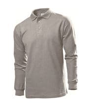 Stedman Polo Long Sleeve Men Grey