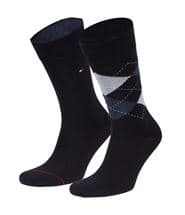 Tommy Hilfiger 2-pack Men Sock Check Navy-2