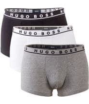Hugo Boss 3-pack Cotton Stretch Trunks White/Black