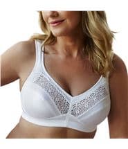 Swegmark Cotton Star Soft Bra White White