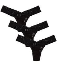 Hanky Panky 3-pack Low Rise Thong Black