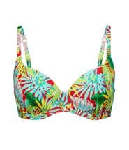 Abecita Garden Padded Wire Bra Red Pattern-2